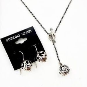SILPADA  Ball Lariat Earrings Necklace Set